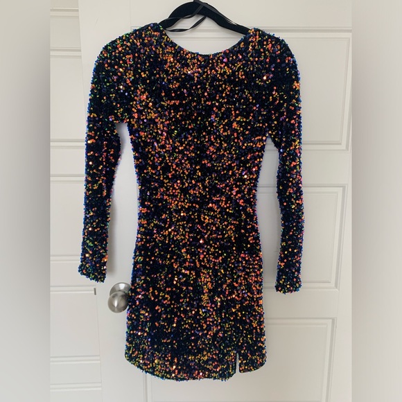 Billy J Felicia Mini Dress Navy/Multi Sz 6 (XS) - Picture 4 of 6